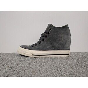 Converse Wedge Sneaker Shoes Womens Size 6 Gray